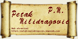 Petak Milidragović vizit kartica